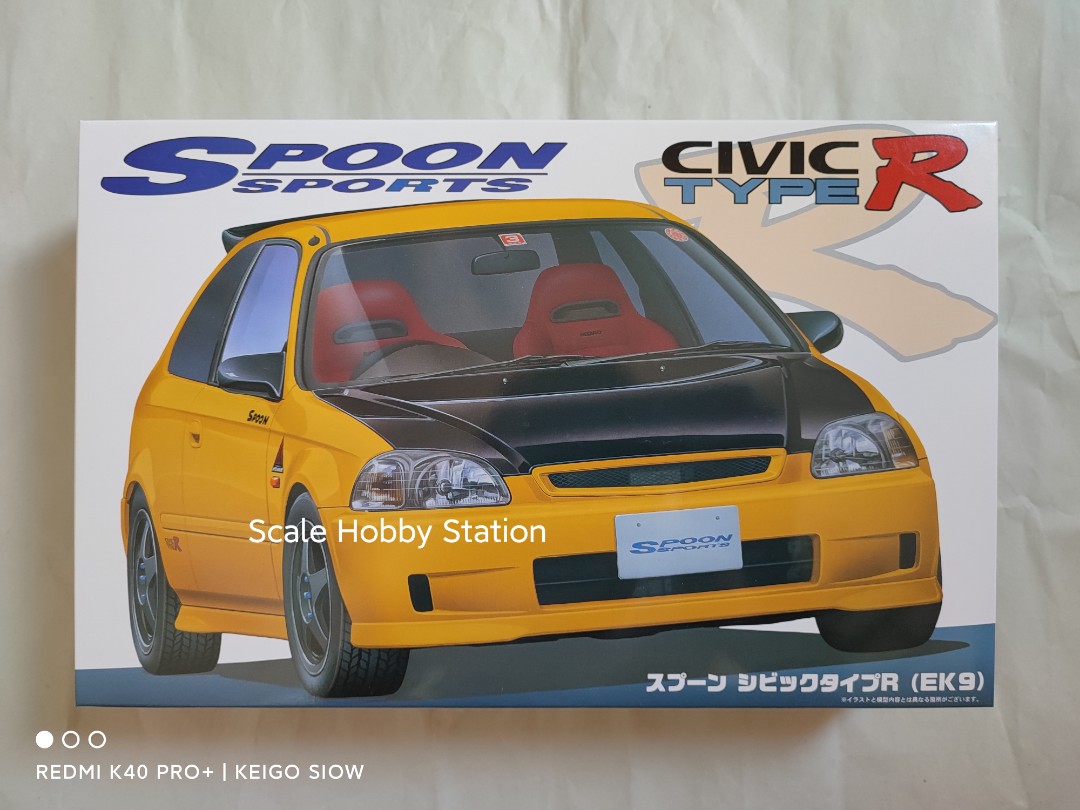 Fujimi 1:24 Scale Honda Civic Type R EK9 Spoon Sports Model Kit With Tamiya  Glue