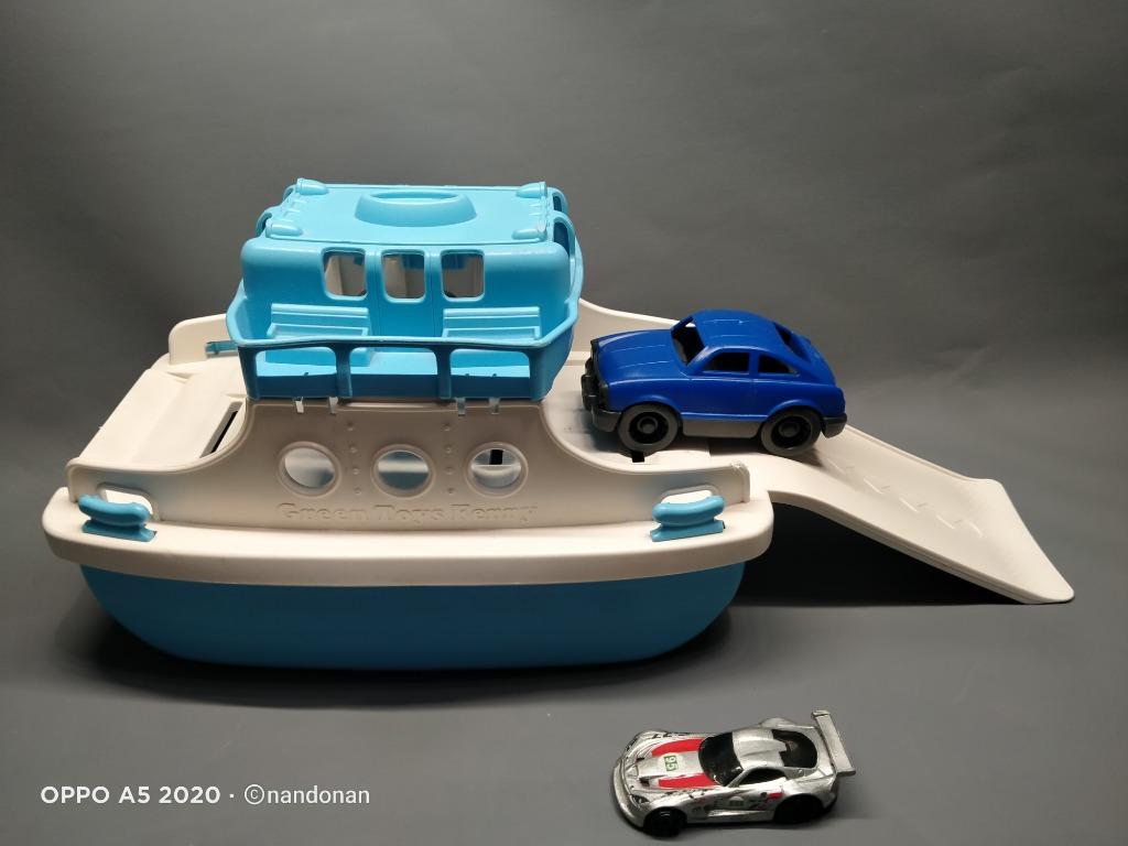Green Toys Plastic Ferry Boat u0026 1 Cars 3+ Years - BPA u0026 PVC Free 