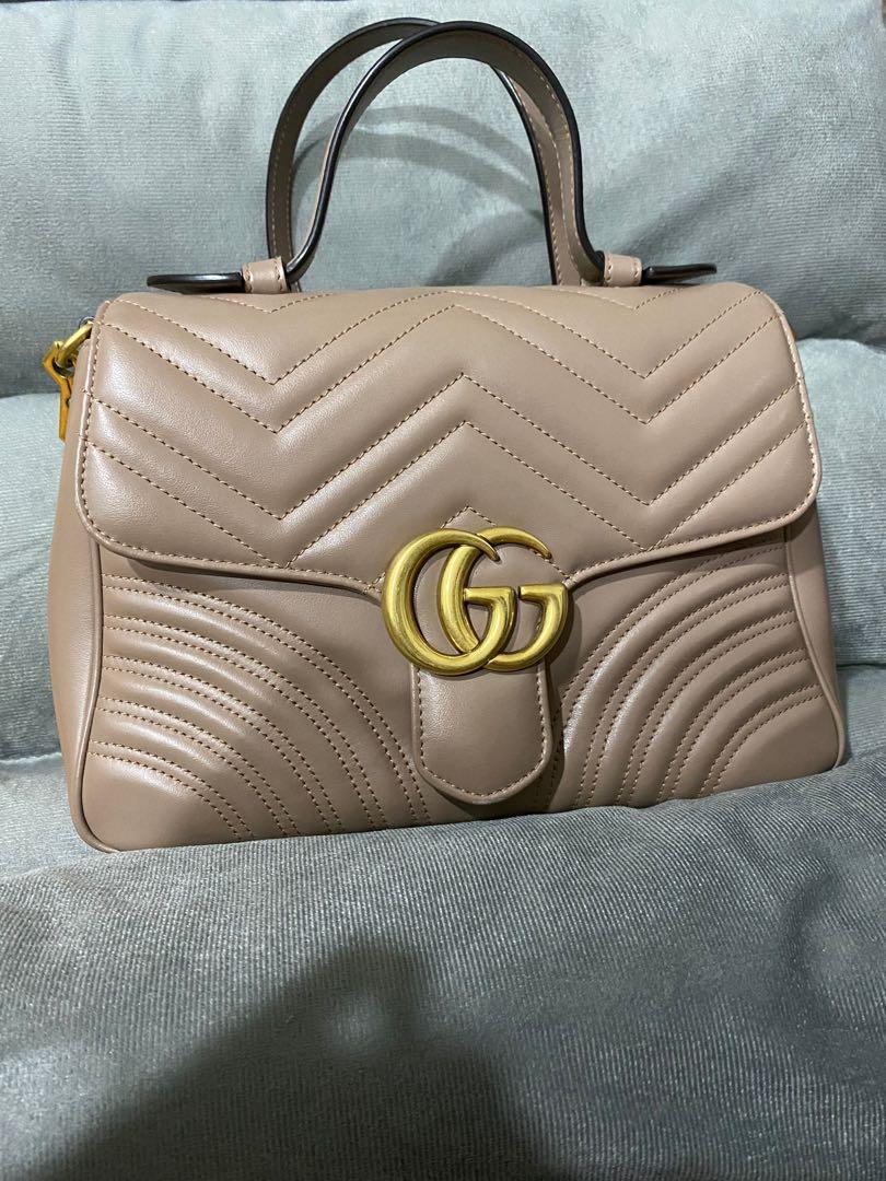 Gg marmont medium top handle bag best sale