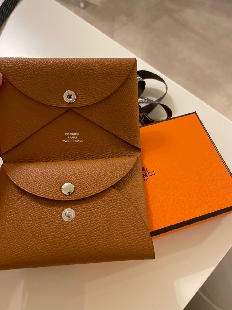 hermes calvi duo Gold color, 名牌, 手袋及銀包- Carousell