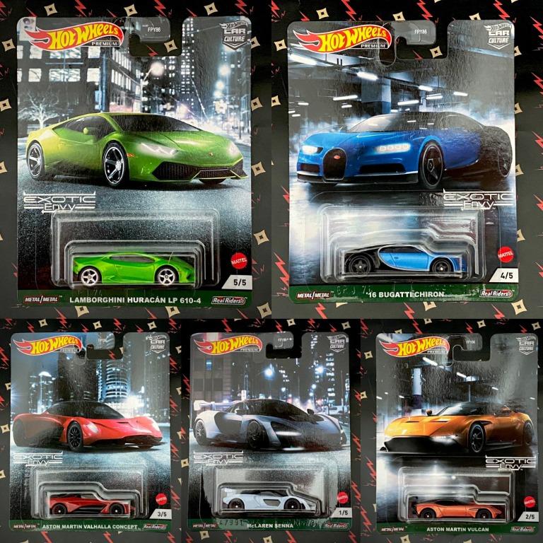 Hot Wheels EXOTIC ENVY Set Hotwheels McLaren Senna Aston Martin