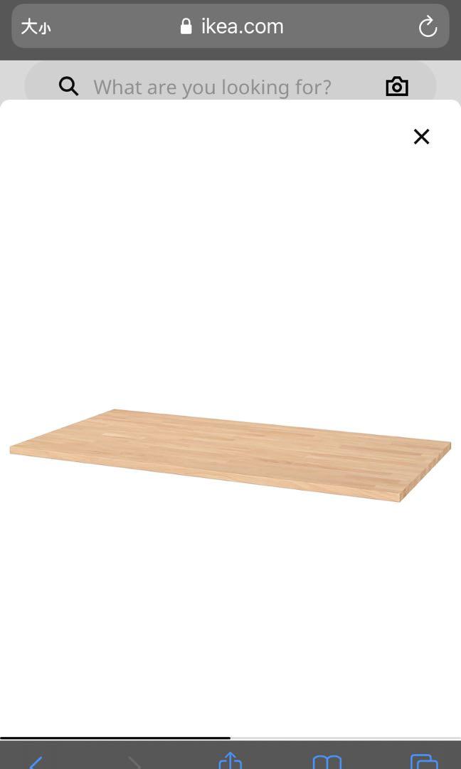 IKEA Gerton Tabletop 實木/實心櫸木/檯面/桌面, 傢俬＆家居, 傢俬, 書櫃、櫃子及架 Carousell