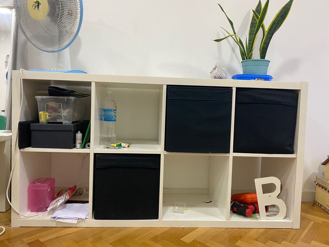 IKEA KALLAX and 3 Baskets, Furniture & Home Living, Furniture, Shelves