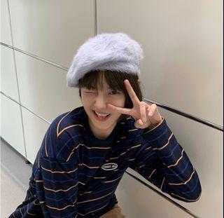 🇰🇷韓系 毛絨貝雷帽 藍🤍