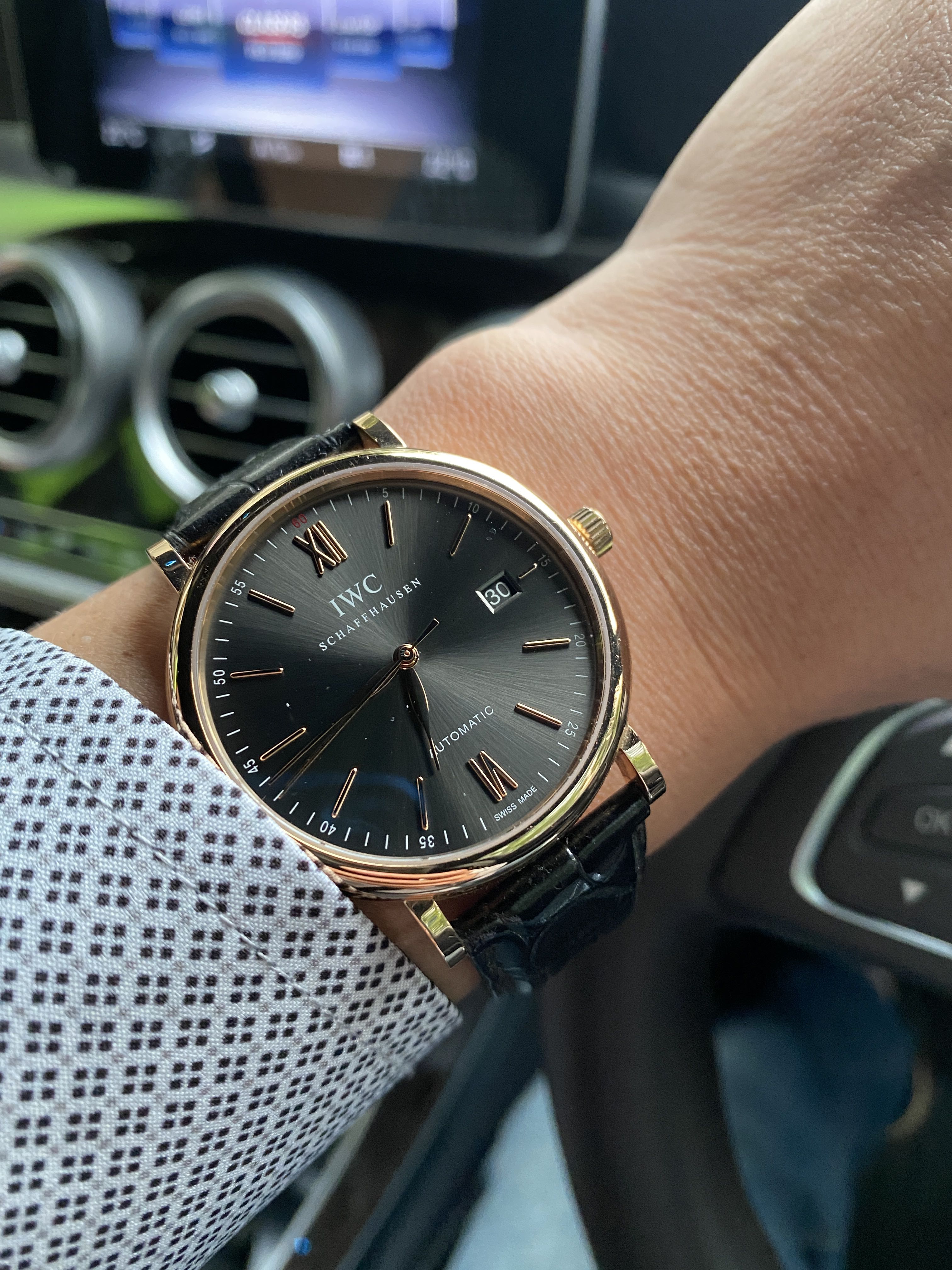 Iwc portofino top rose gold