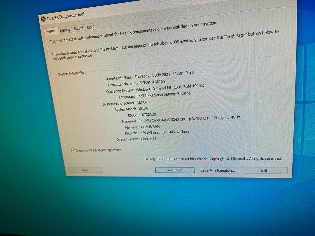 lenovo (Category: Desktops) located in Manila. Submitted by cat88888.hawk (Listing ID 1097802127, Image 3). Description: lenovo desktop set good for online class negotiable see pics for specs.