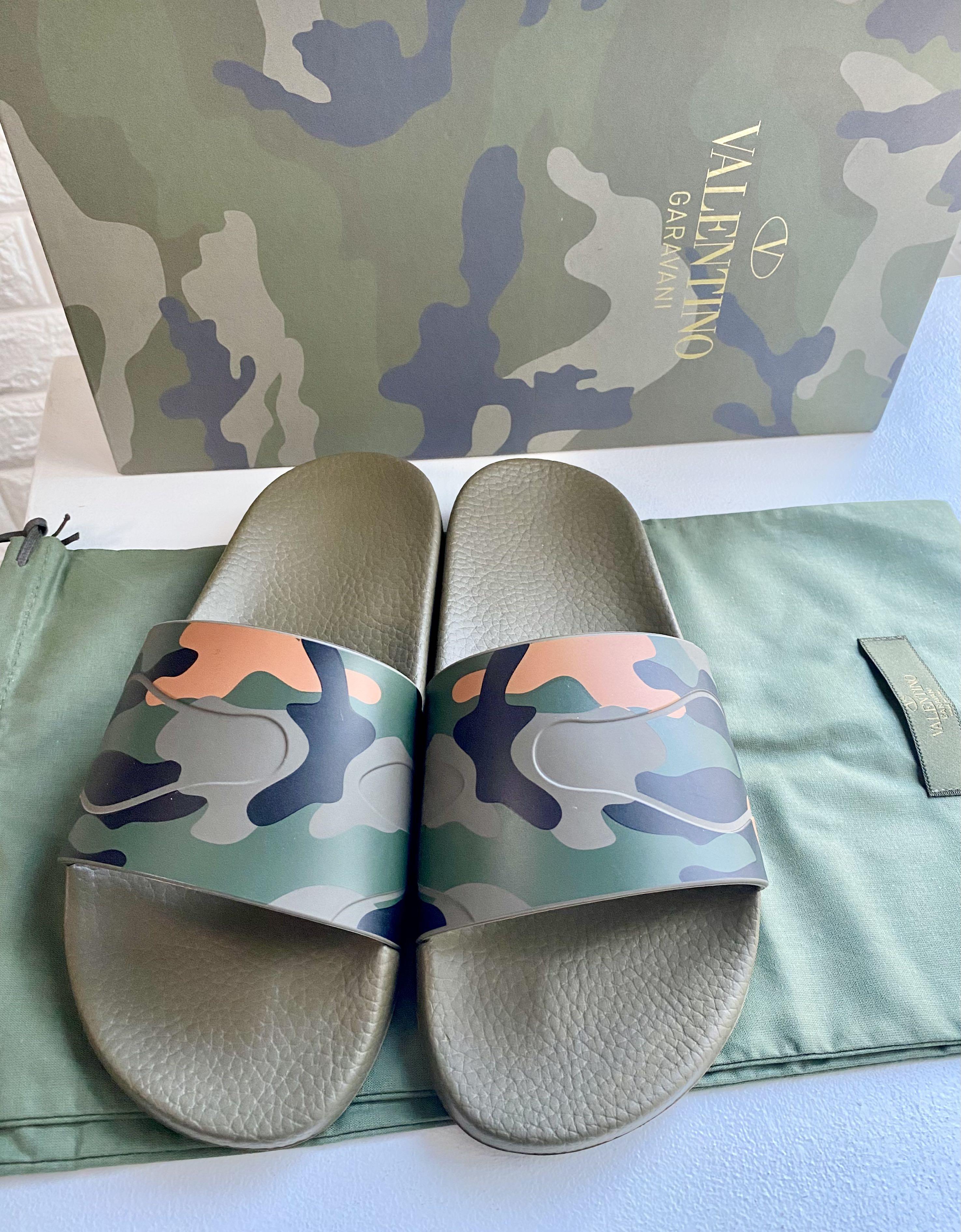 Valentino camouflage slides outlet