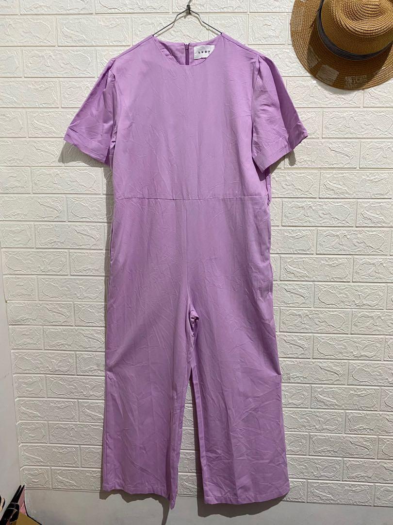 Lilac Jumpsuit, Fesyen Wanita, Pakaian 