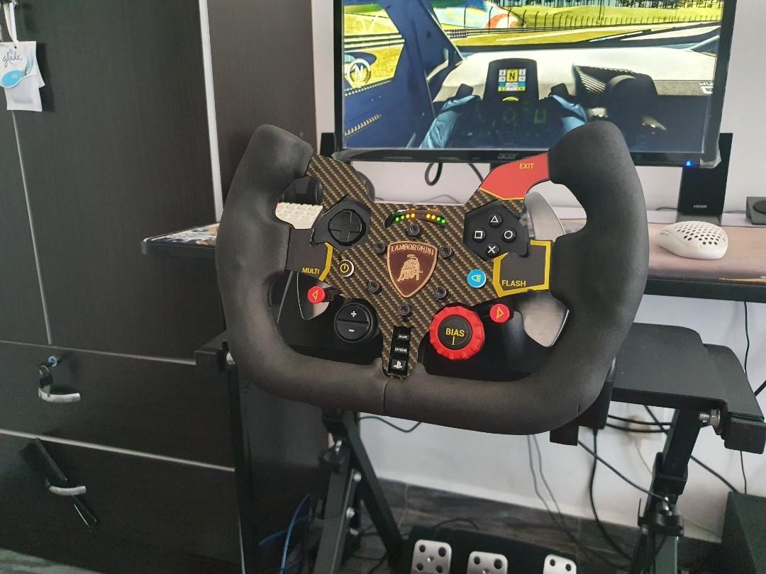 Logitech G29 Custom Aluminium steel steering wheel GT3 Huracan, Video