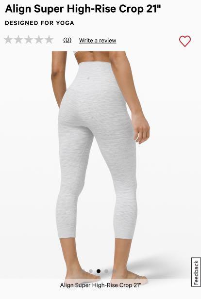 Lululemon Align Super High-Rise Crop 21 Wee are from space nimbus  battleship (Size 0), Women's Fashion, Activewear on Carousell