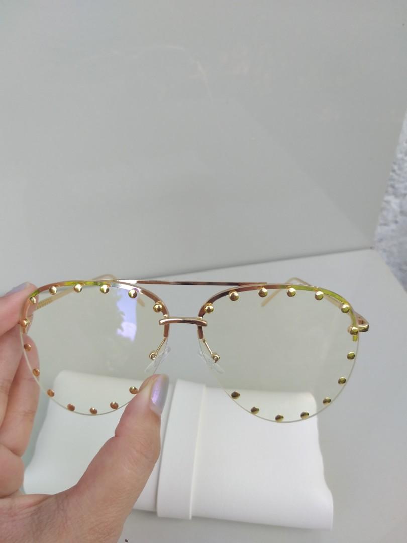 LV PARTY SUNGLASSES UNBOXING, HEART EVANGELISTA LV CLEAR STUDDED GLASSES