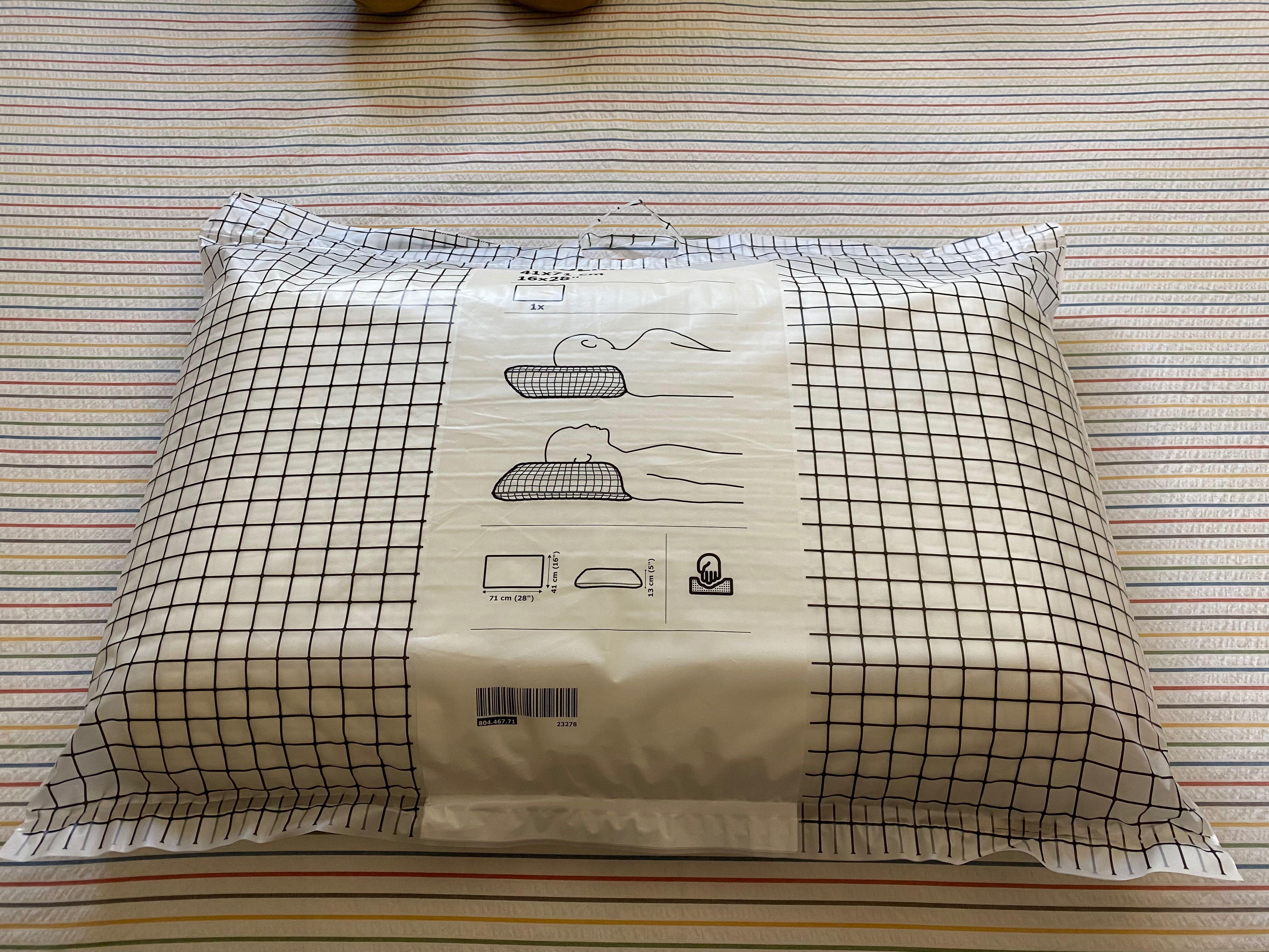 Memory Foam Ergonomic IKEA Pillow MJOLKKLOCKA (BNIB), Furniture