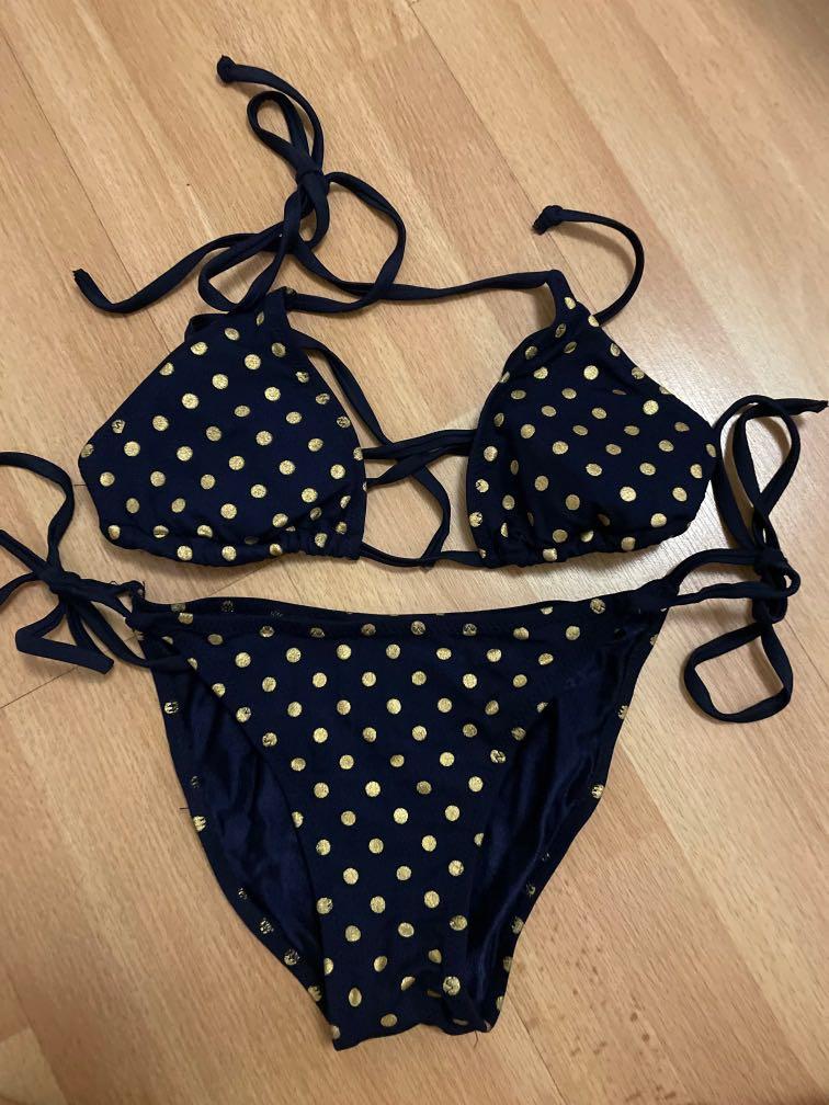 Navy blue shop polka dot bikini