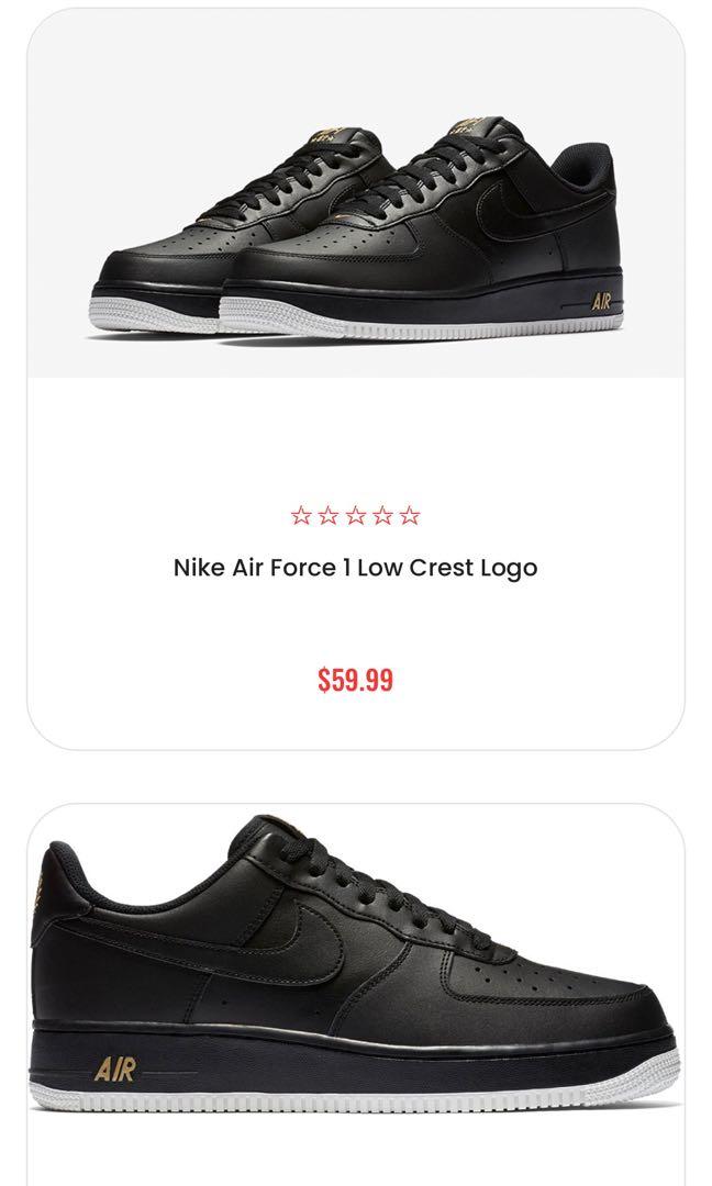 Nike Air Force 1 Low Crest Logo Black, Where To Buy, AA4083-014