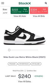 Nike Dunk Low Black White Panda