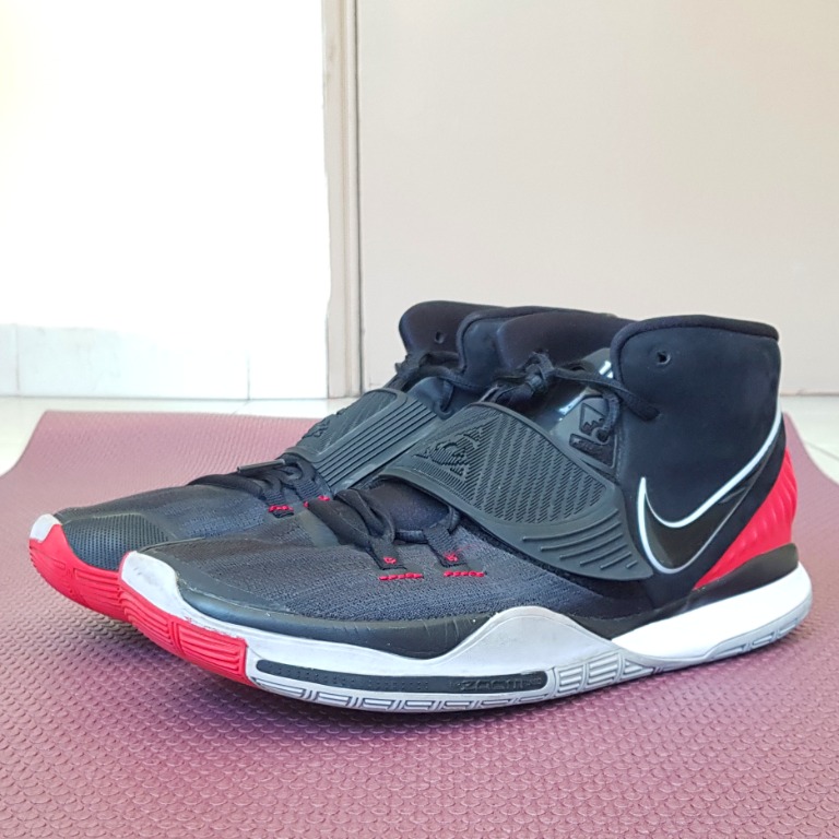 kyrie 6 shoes black and red