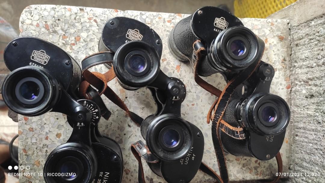 Nikon binoculars (Category: Other Photography Accessories) located in Quezon City. Submitted by ricodgizmo (Listing ID 1097878369, Image 1). Description: nikon 9x35 mm binoculars wide fov vintage japan made working and with great optical clarity.