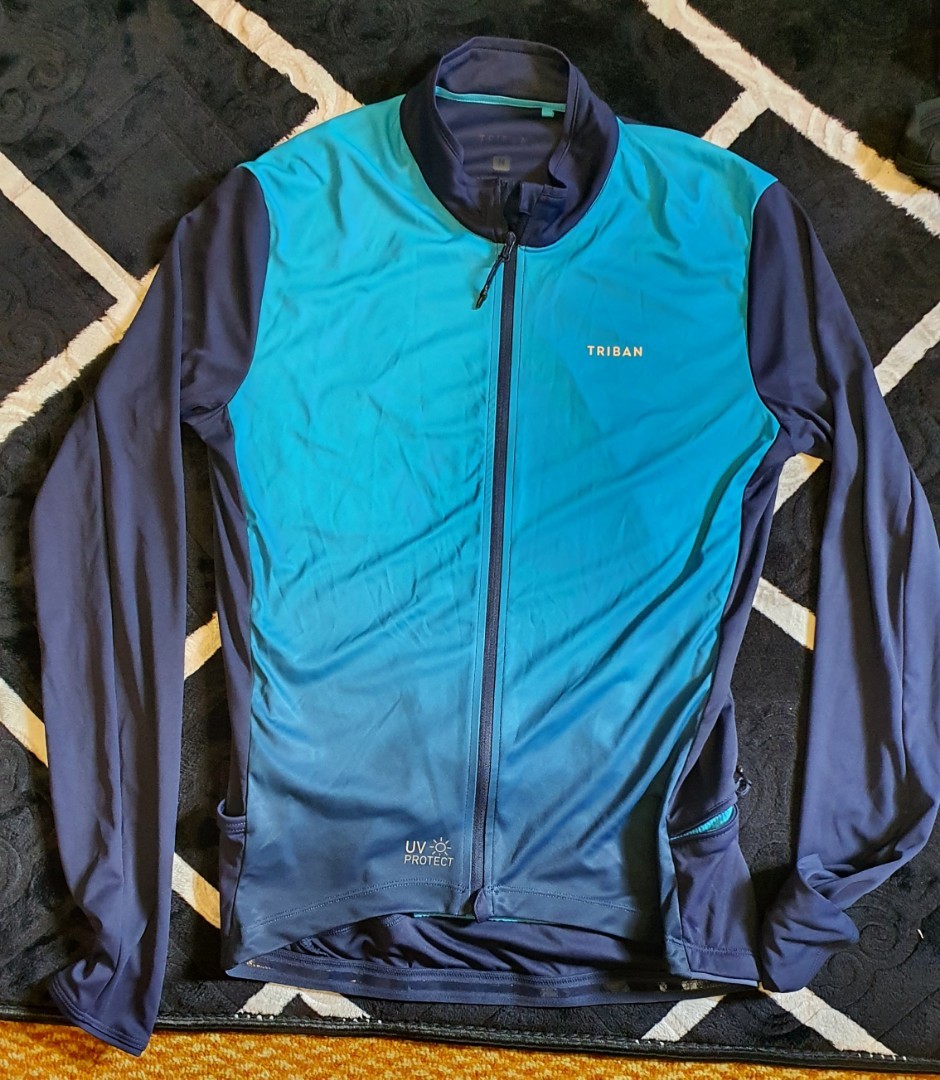 Decathlon long sleeve cycling jersey on sale