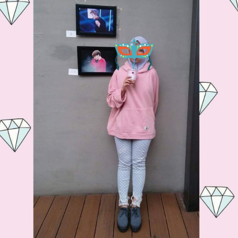 Pink Oversized Hoodie BTS Jin Inspired Fesyen Wanita Pakaian