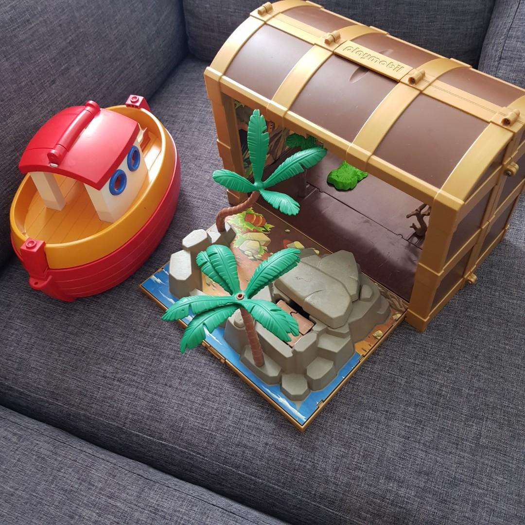 Playmobil Pirate Treasure Chest Ship COMBO