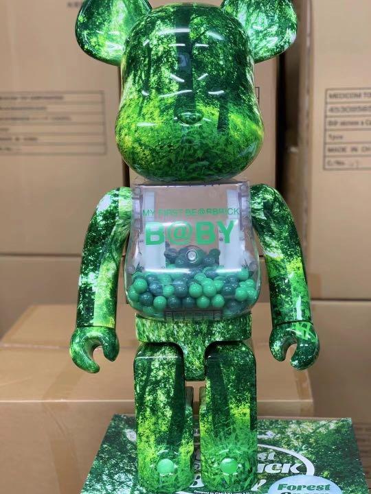 Pre-Order] BE@RBRICK x My First Baby 1000% Forest green bearbrick 