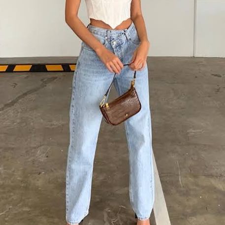 Princess Polly Holly Asymmetric Jeans 