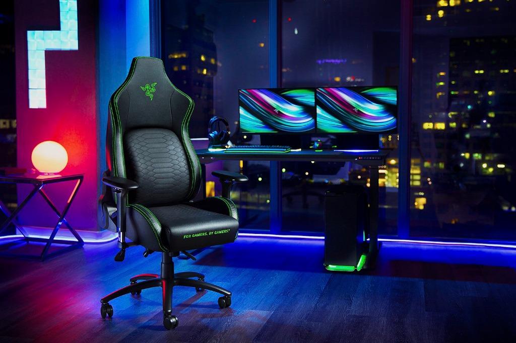 PROMO Razer Iskur Black Green Gaming Chair RZ38 02770100 R3U1 Furniture Home Living Furniture Chairs on Carousell