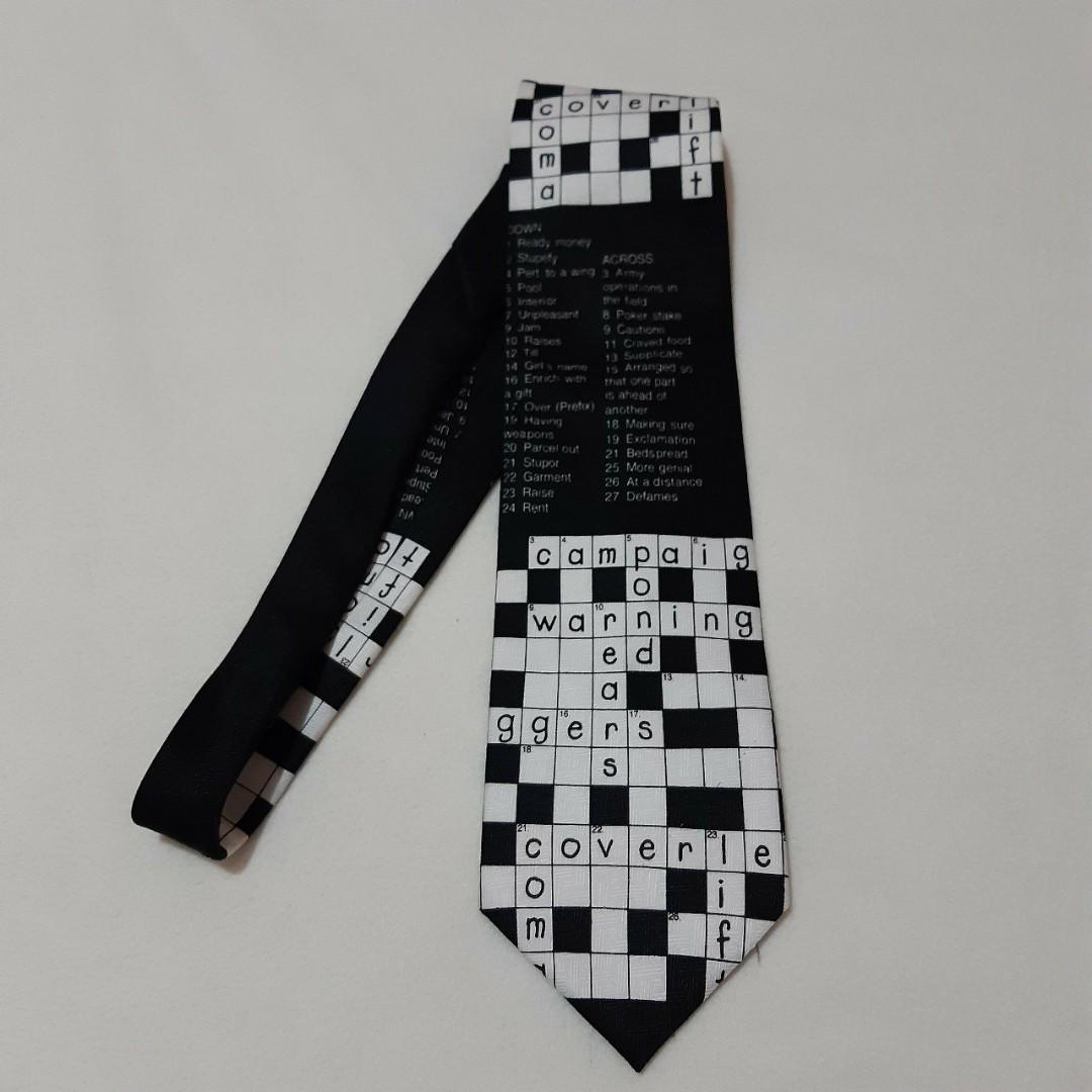 Ralph Marlin Crossword Puzzle Necktie Novelty Tie Men #39 s Fashion
