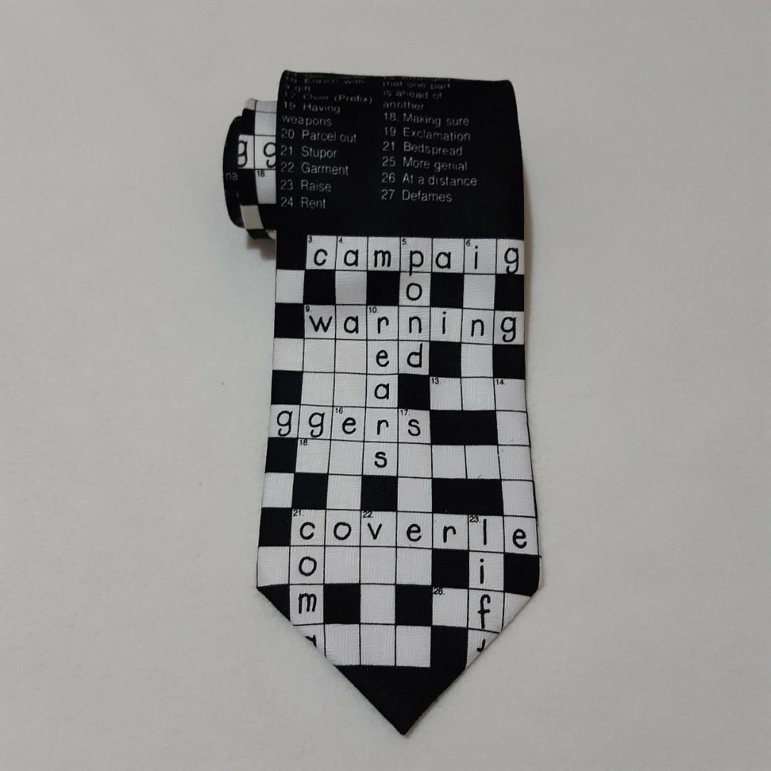 Ralph Marlin Crossword Puzzle Necktie Novelty Tie Men #39 s Fashion
