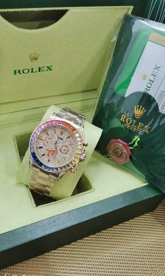 Rolex rainbow daytona (Category: Men's Watches) located in Valenzuela. Submitted by peanutsonlineshop (Listing ID 1097953915, Image 3). Description: pawnable ✔️ with Inclusion ✔️ automatic ✔️ non tarnish ✔️ stainless steel ✔️ RUDE AND HYPOCRITE INQUIRIES WILL BE BLOCKAND REPORTED WAG INGGIT NAKAKAWALA NG BENTA LALO YAN‼️.
