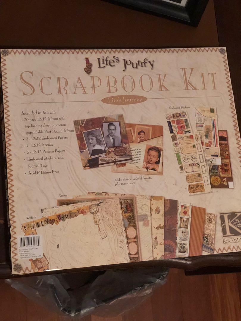K&Co LIFE'S JOURNEY TRAVEL SCRAPBOOK KIT Papers/Embossed,Epoxy&Layered Stickers 