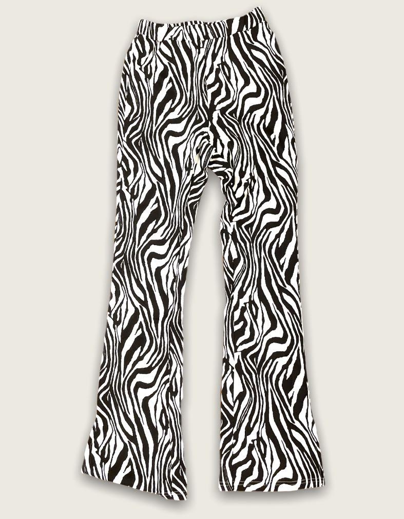 Shein Zebra Print Flared Pants, Women's Fashion, Bottoms, Other Bottoms on  Carousell