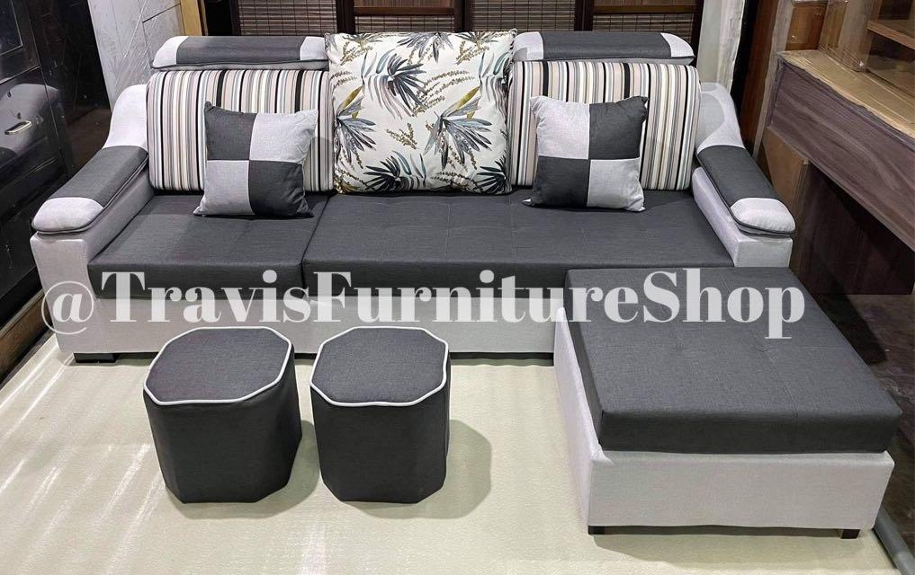 Sofa Set with Stool (Category: Sofas) located in Manila. Submitted by travisfurnitureshop (Listing ID 1097943102, Image 1). Description: Sofa with Stool Model: ED 0122 With adjustable headrest Sofa Dimension: 83L" x 33D" x 31H" Inches Square Stool: 24L" x 24D" x 24H" Inches Round Stool: 12L" x 12D" x 12H" Inches Additional Delivery Fee‼️ Depending on the Location. We Accept Cash On Delivery. Or Payment thru Unionbank or Gcash. Also available for 