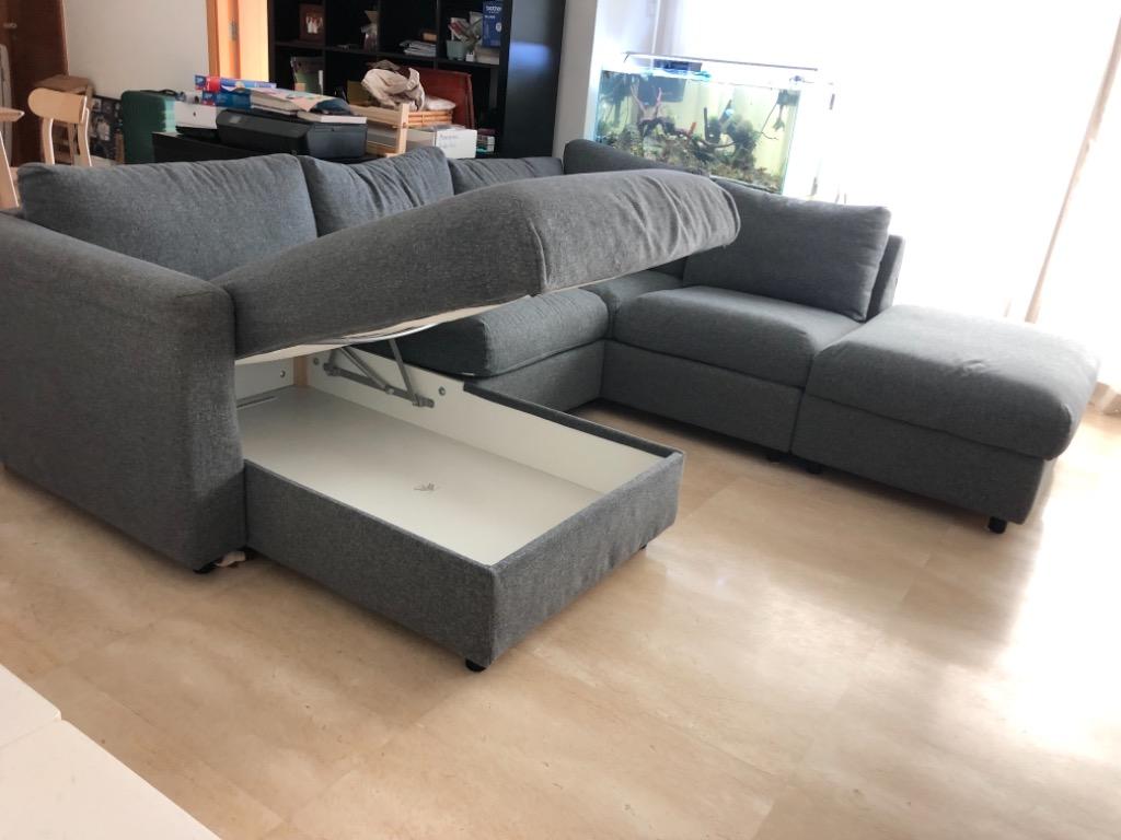 Sofa with 2 under seat storage containers, Furniture & Home Living