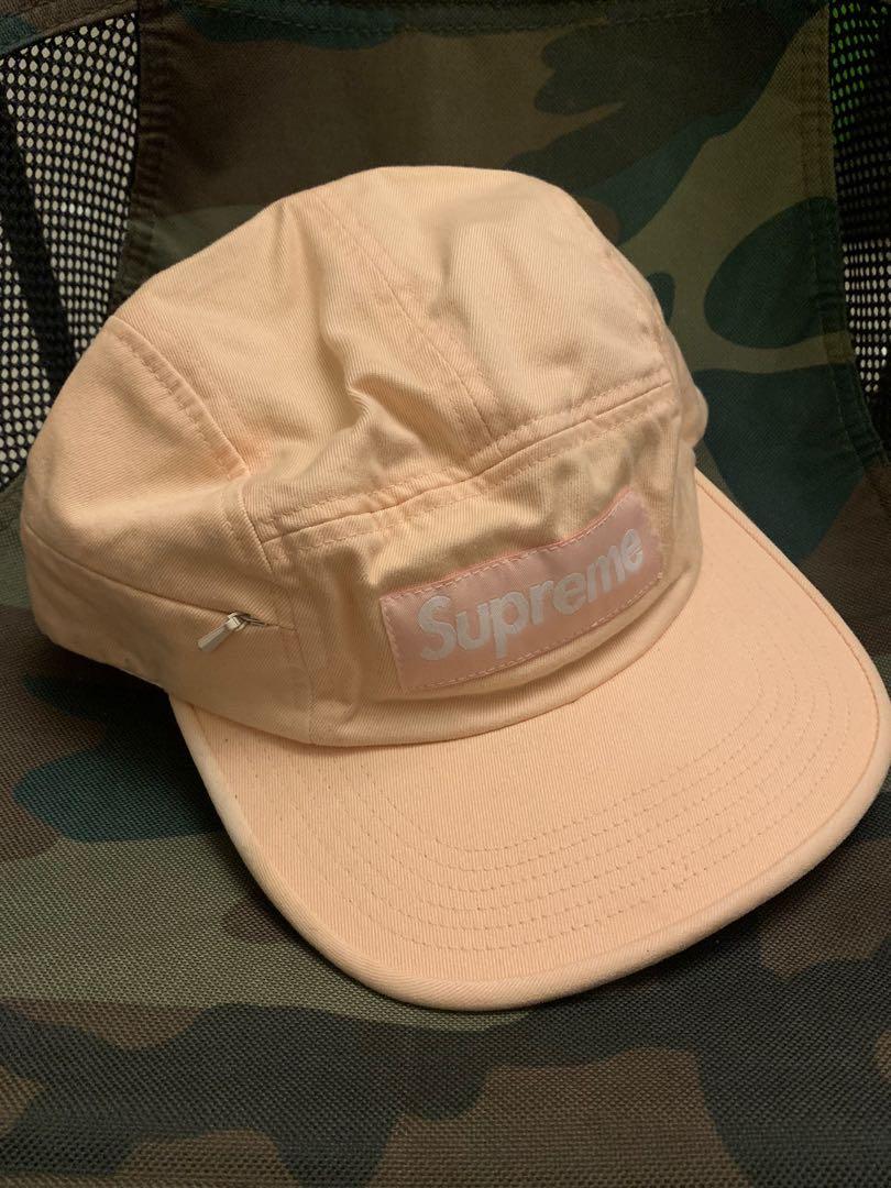 Supreme camp cap (beige color), 男裝, 手錶及配件, 棒球帽、帽