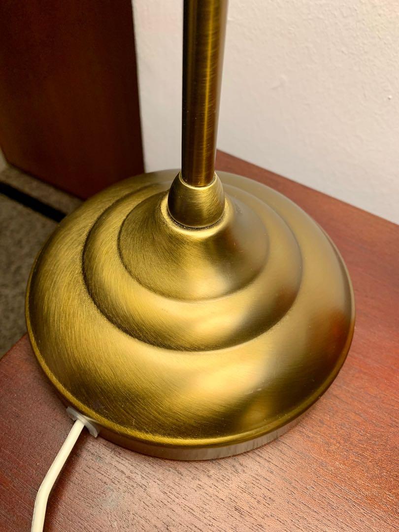 Table lamp brass gold IKEA Arstid, Furniture & Home Living, Lighting