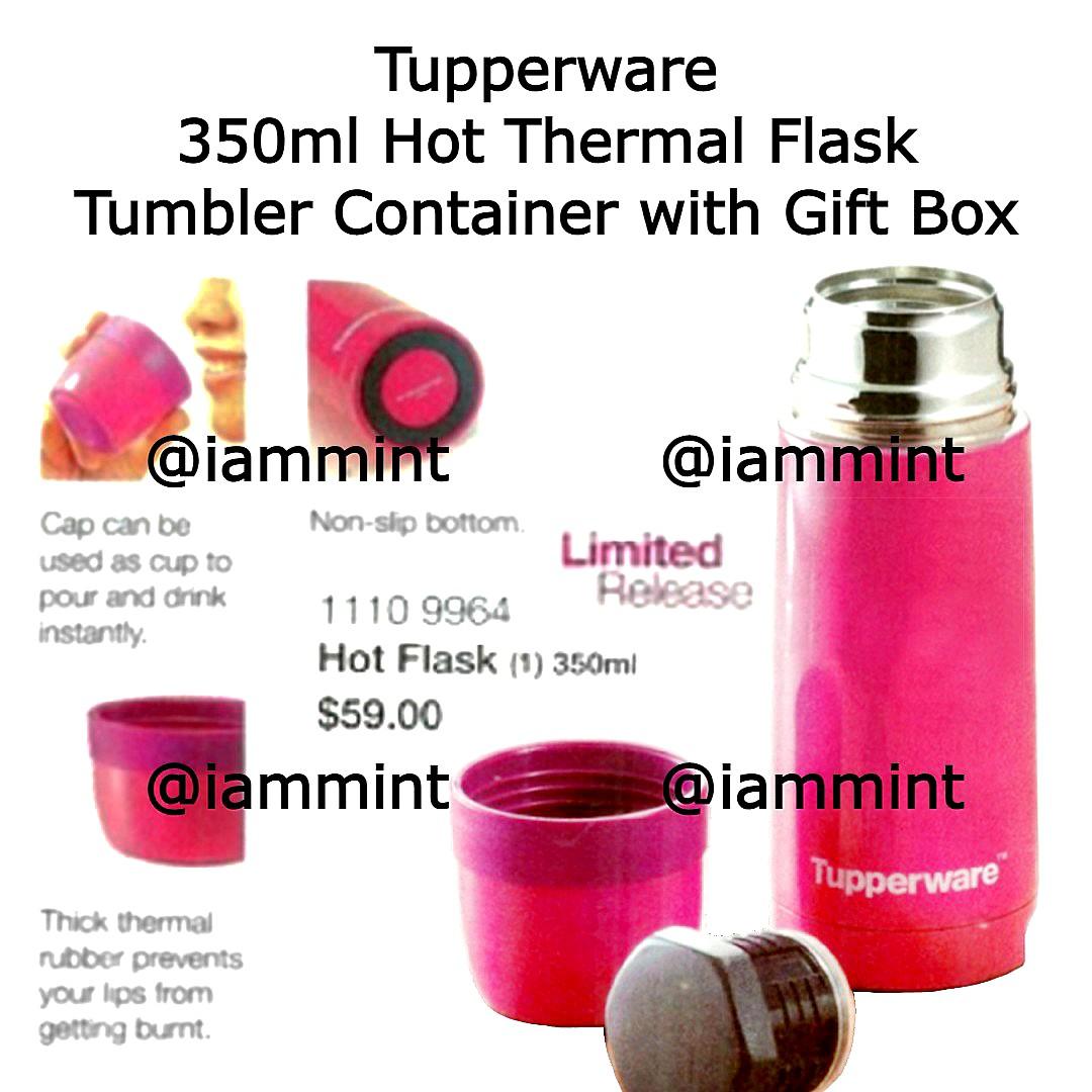 Tupperware 350 ml Hot Thermal Stainless Steel Flask Tumbler Cup