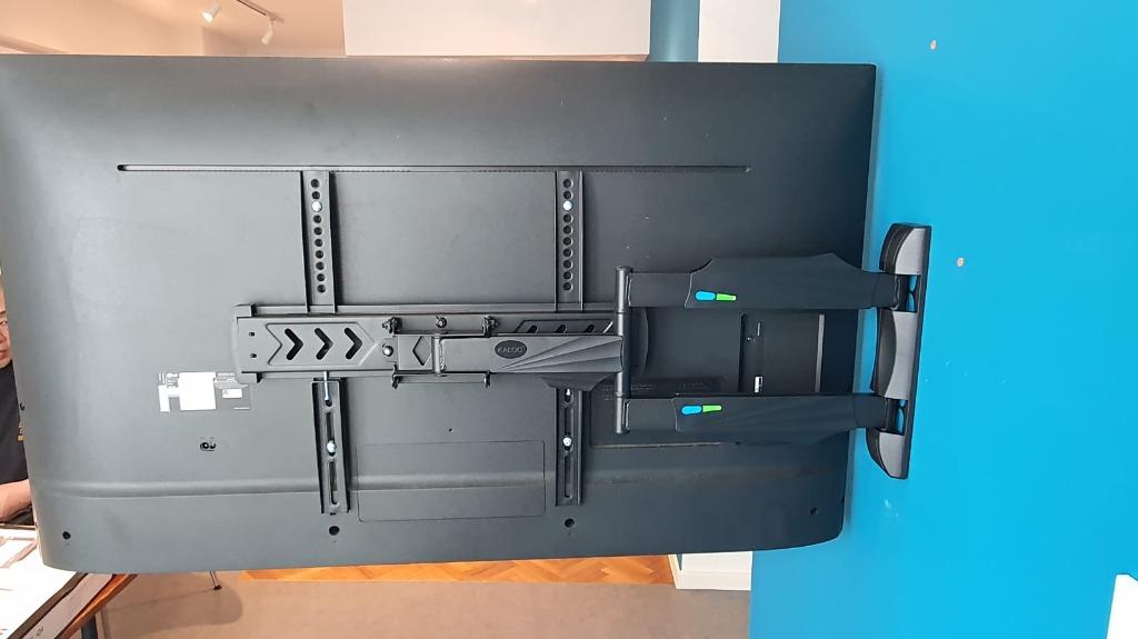 TV bracket turn 90 degree corner mounting concrete wall, TV & Home