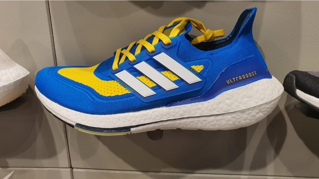 ultra boost blue and yellow
