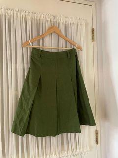 Vintage pleated flare skirt