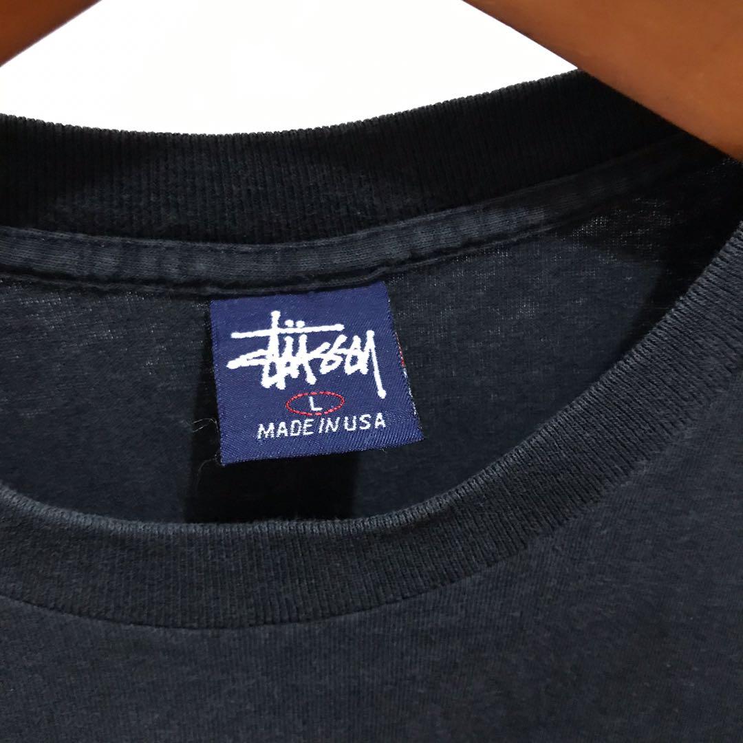 Vintage Stussy t shirt, Fesyen Pria 