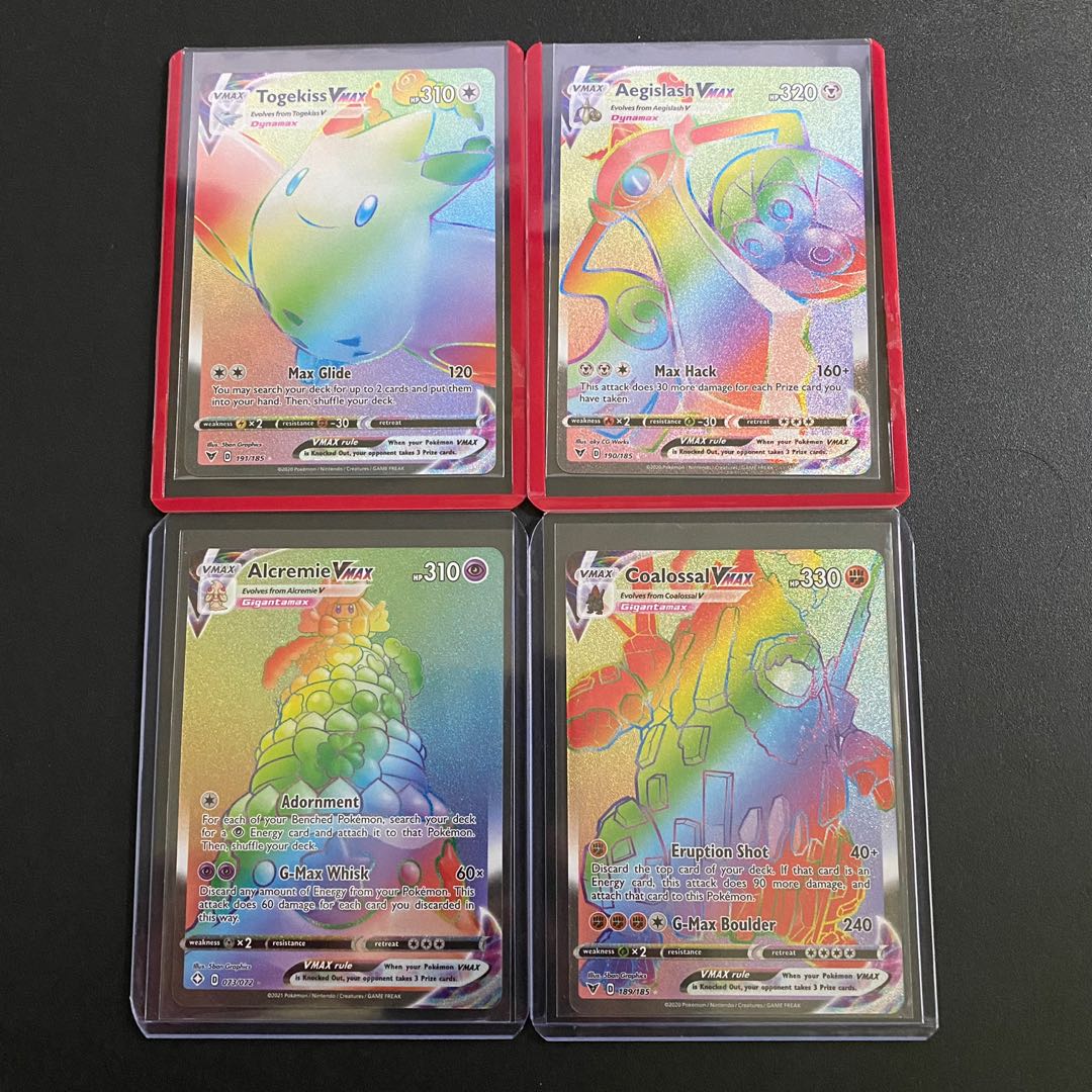 X4 Rainbow VMAX 🌈 - Hyper Rare - Pokemon, Hobbies & Toys, Toys & Games on  Carousell