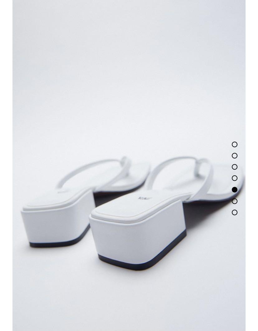 Zara White Sandals Women s Fashion Footwear Heels on Carousell