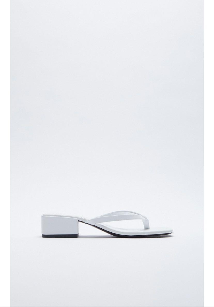 Zara white slides online
