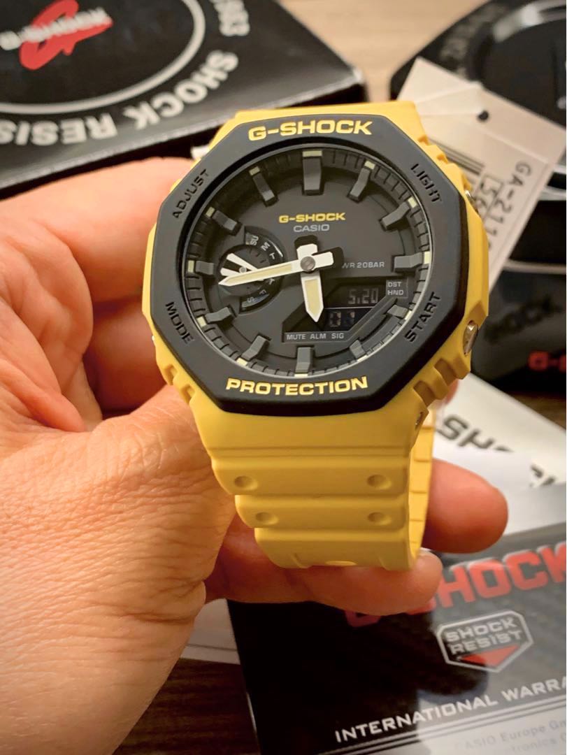100 Genuine GA 2110SU 9 Yellow Casioak TMJ Kuning Diraja GA2110SU9 GA2110SU