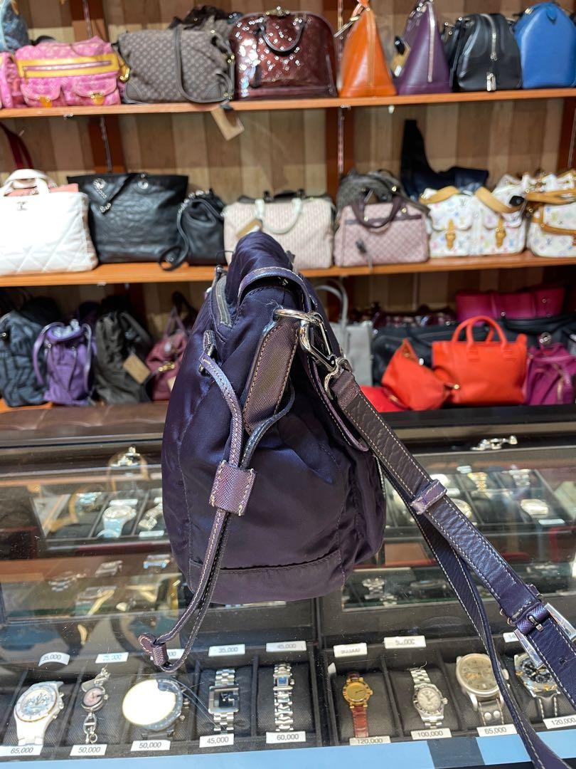 100% PRADA NYLON PURPLE MESSENGER BAG (Category: Luxury Bags & Wallets) located in San Juan City. Submitted by heartmnz (Listing ID 1099924803, Image 2). Description: Get this messenger bag! For a very steal price! Message me if you're interested! God bless💜 We buy, sell and consign 100% Original Pre-loved designer bags, wallet, watches, jewelry and diamonds and more! God bless ❤️ Kindly contacts us here: 📱 VIBER ONLY Number: 0908-884-0314 📱 S