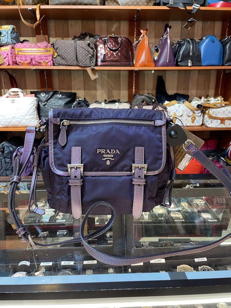 100% PRADA NYLON PURPLE MESSENGER BAG (Category: Luxury Bags & Wallets) located in San Juan City. Submitted by heartmnz (Listing ID 1099924803, Image 1). Description: Get this messenger bag! For a very steal price! Message me if you're interested! God bless💜 We buy, sell and consign 100% Original Pre-loved designer bags, wallet, watches, jewelry and diamonds and more! God bless ❤️ Kindly contacts us here: 📱 VIBER ONLY Number: 0908-884-0314 📱 S