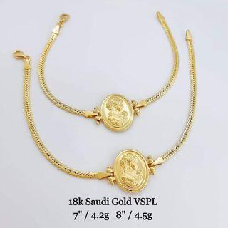 18K Saudi Gold Cameo Bracelet