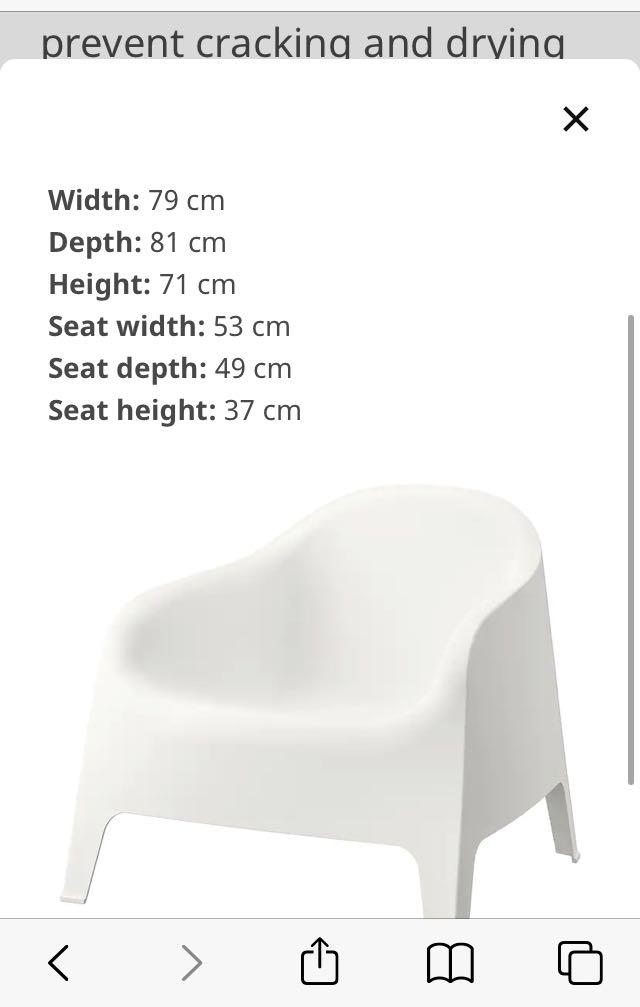 2 x IKEA SKARPO chairs selling as a pair, Furniture & Home Living