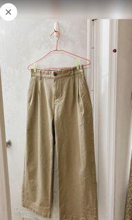 無印良品muji 彈性綾織寬褲 #支持